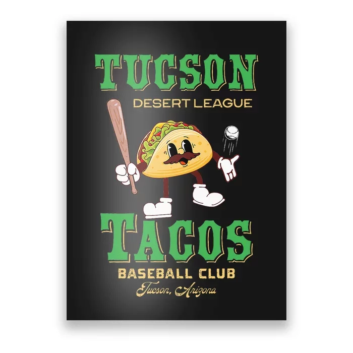 Tucson Tacos Retro Minor League Baseball Team Poster