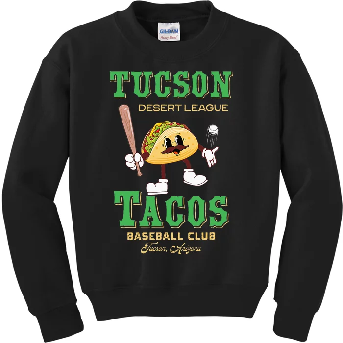 Tucson Tacos Retro Minor League Baseball Team Kids Sweatshirt