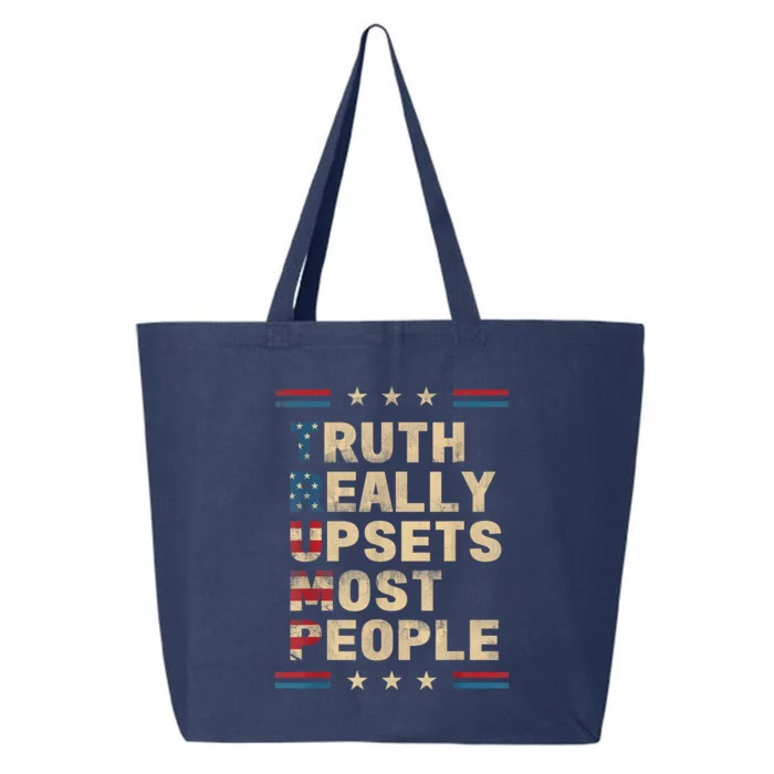 Trump Truth Really Upset Most People Trump 2024 America Flag 25L Jumbo Tote