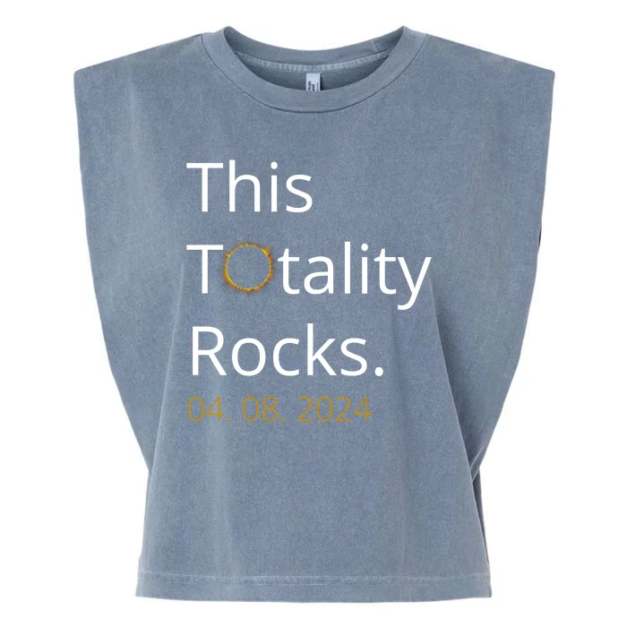 This Totality Rocks Solar Eclipse 2024 Garment-Dyed Women's Muscle Tee