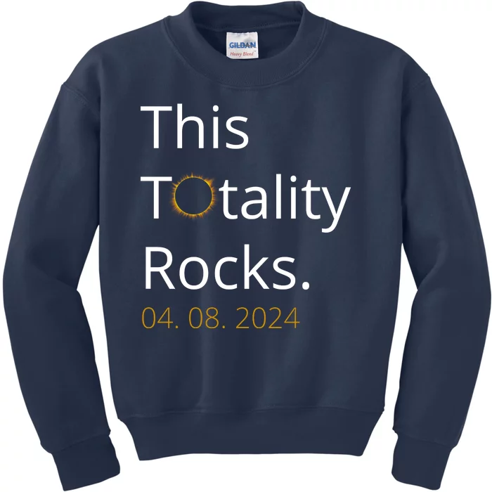 This Totality Rocks Solar Eclipse 2024 Kids Sweatshirt