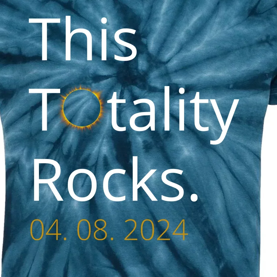 This Totality Rocks Solar Eclipse 2024 Kids Tie-Dye T-Shirt