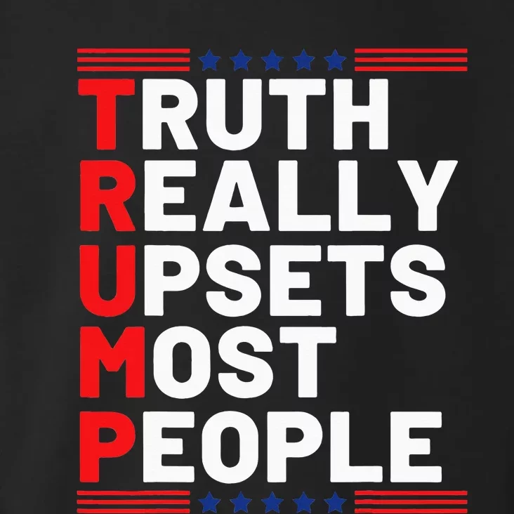 Trump Truth Really Upset Most People Trump 2024 America Flag Toddler Hoodie