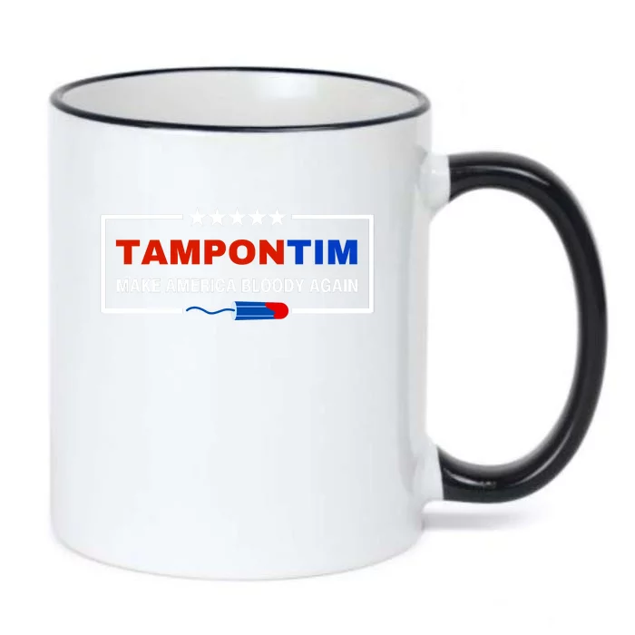 Tampon Tim Red Blue Make America Bloody Again Black Color Changing Mug