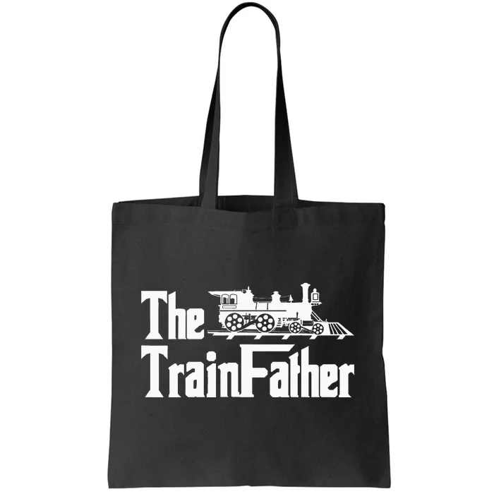 The Trainfather Railroad Model Train Collector Conductor Tote Bag