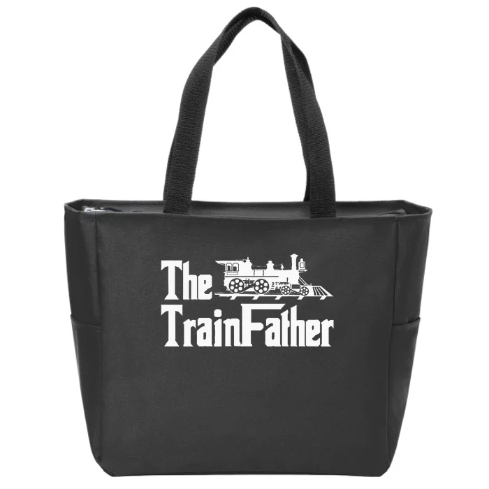 The Trainfather Railroad Model Train Collector Conductor Zip Tote Bag