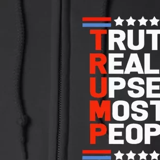 Trump Truth Really Upsets Most People Full Zip Hoodie