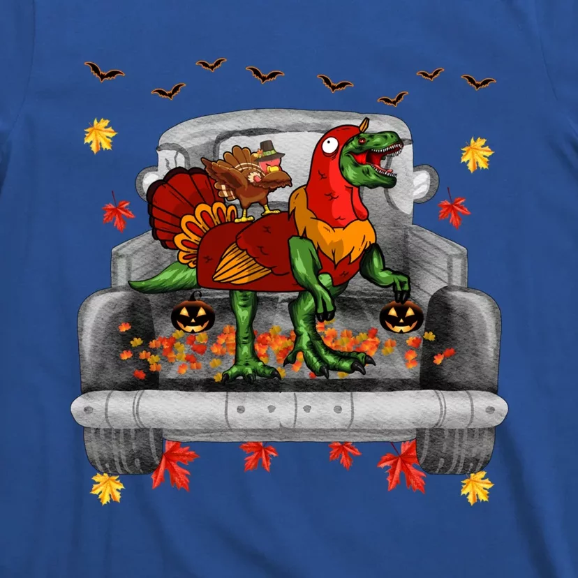 Thanksgiving T Rex Dinosaur Turkey Costume Funny Holiday Gift T-Shirt