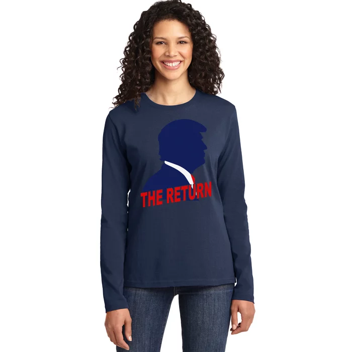 Trump The Return Ladies Long Sleeve Shirt