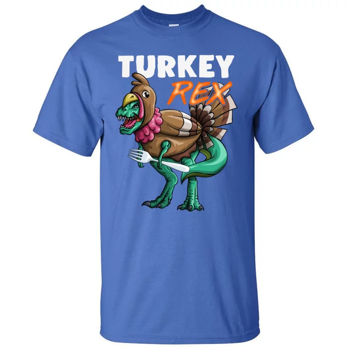 Turkey T Rex Funny Thanksgiving Dinosaur Turkey Costume Gift Tall T-Shirt