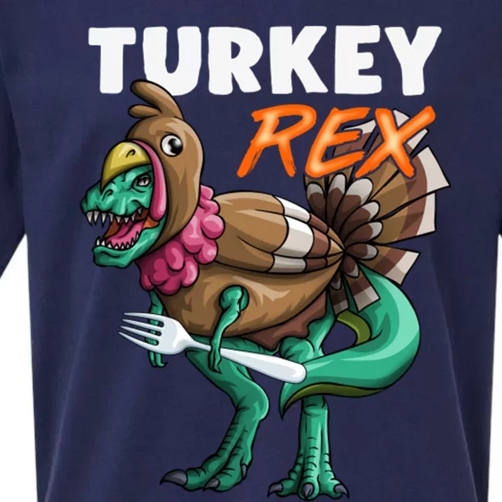 Turkey T Rex Funny Thanksgiving Dinosaur Turkey Costume Gift Sueded Cloud Jersey T-Shirt