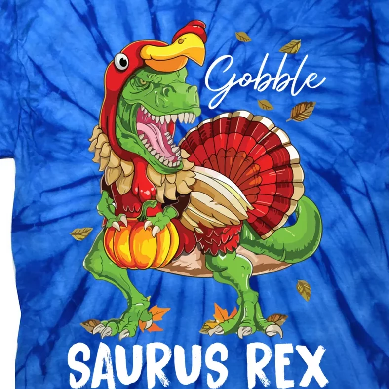 Thanksgiving T Rex Dinosaur Turkey Costume Boys Gift Tie-Dye T-Shirt