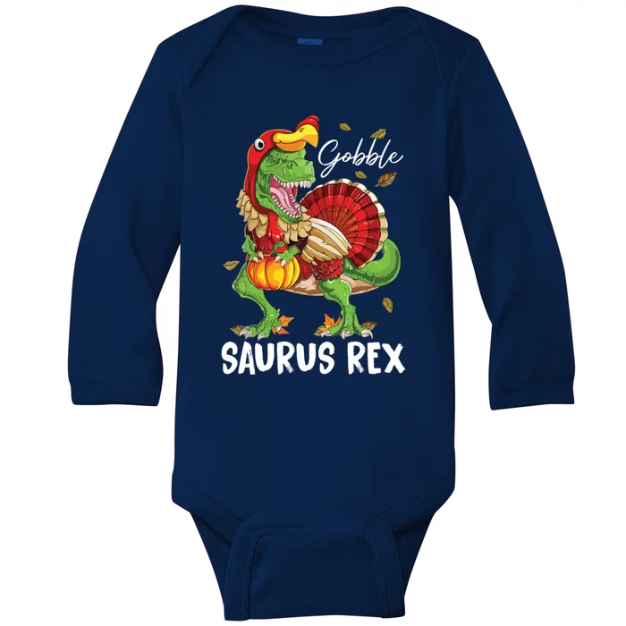 Thanksgiving T Rex Dinosaur Turkey Costume Boys Gift Baby Long Sleeve Bodysuit