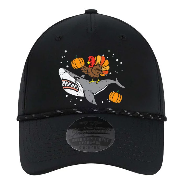 Thanksgiving Turkey Riding Shark Funny Performance The Dyno Cap