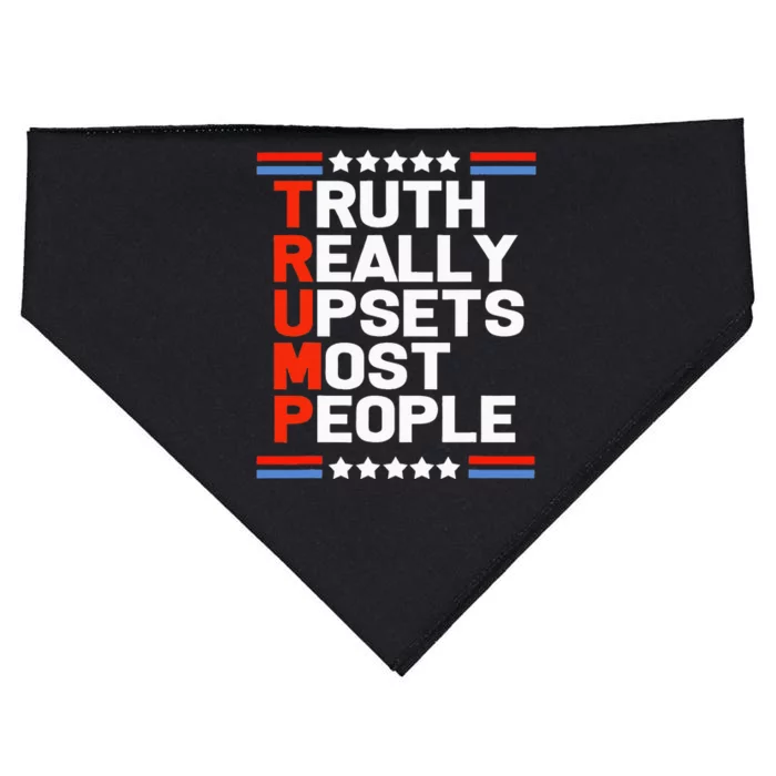 Trump Truth Really Upsets Most People USA-Made Doggie Bandana