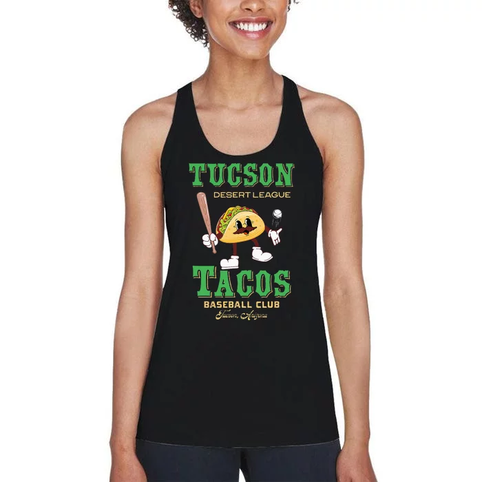 Tucson Tacos Retro Minor League Baseball Team Women's Racerback Tank