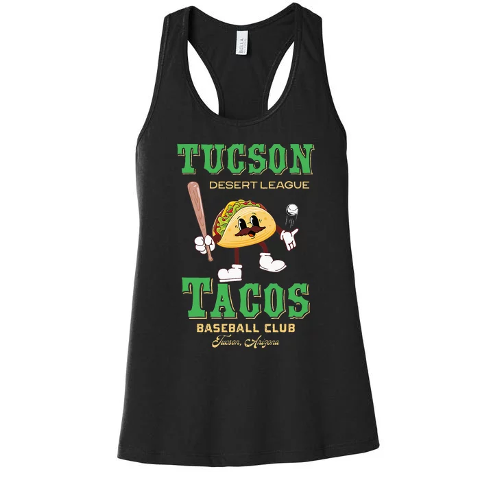 Tucson Tacos Retro Minor League Baseball Team Women's Racerback Tank