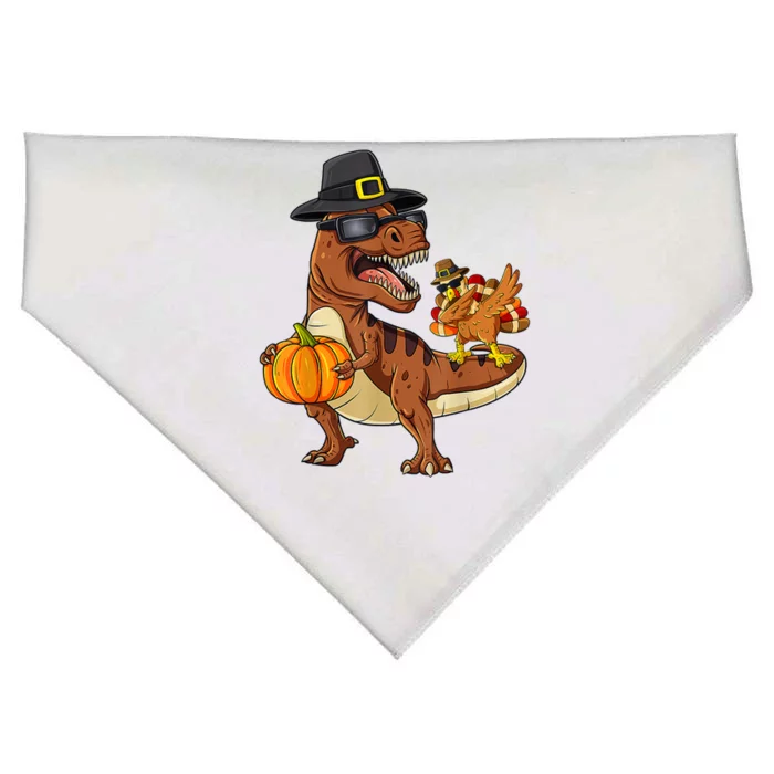 Thanksgiving T Rex Dinosaur Turkey Costume Gift Boys Meaningful Gift USA-Made Doggie Bandana