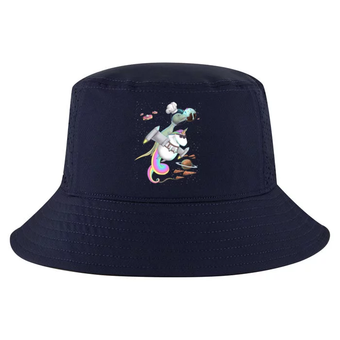 Trex Tyrannosaurus Rex Dinosaur Riding Unicorn Space Party Gift Cool Comfort Performance Bucket Hat