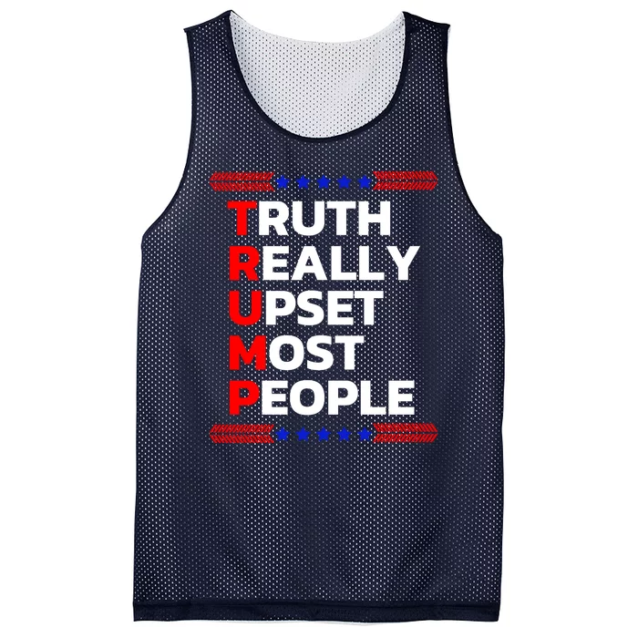 Trump Truth Really Upset Most People Trump 2024 America Flag Mesh Reversible Basketball Jersey Tank