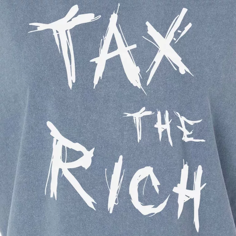 Tax The Rich AOC Quote Garment-Dyed Women's Muscle Tee