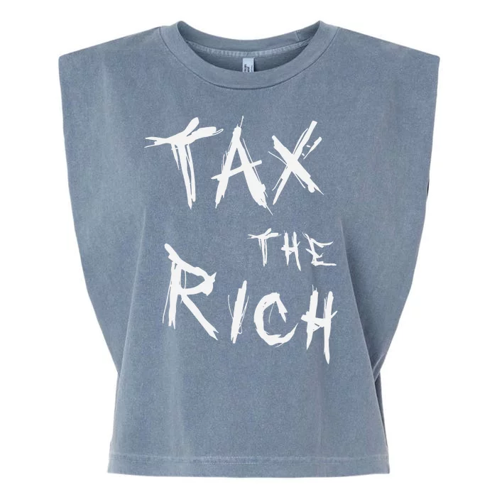 Tax The Rich AOC Quote Garment-Dyed Women's Muscle Tee