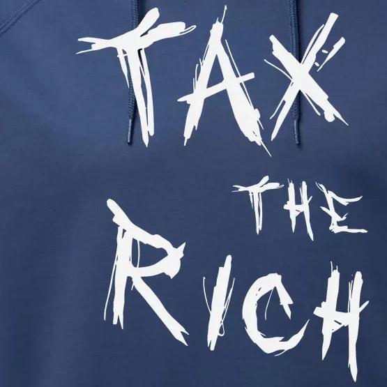 Tax The Rich AOC Quote Performance Fleece Hoodie