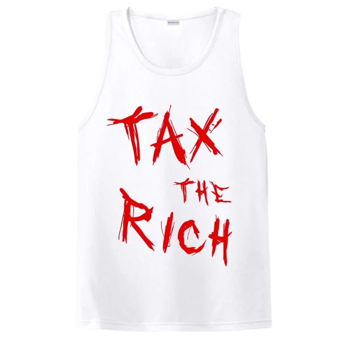 Tax The Rich AOC Quote Performance Tank