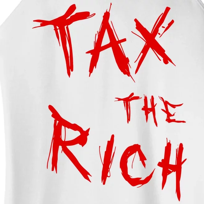 Tax The Rich AOC Quote Women’s Perfect Tri Rocker Tank