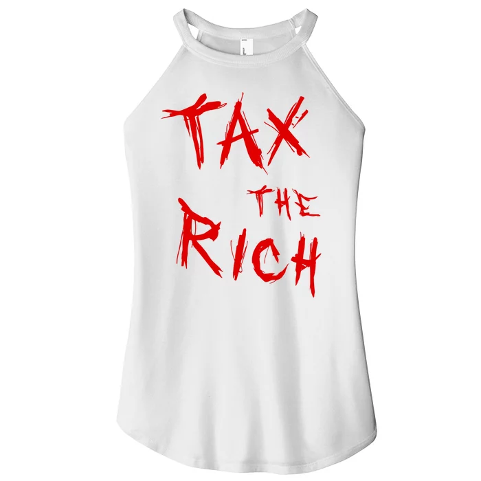 Tax The Rich AOC Quote Women’s Perfect Tri Rocker Tank