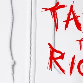 Tax The Rich AOC Quote Full Zip Hoodie