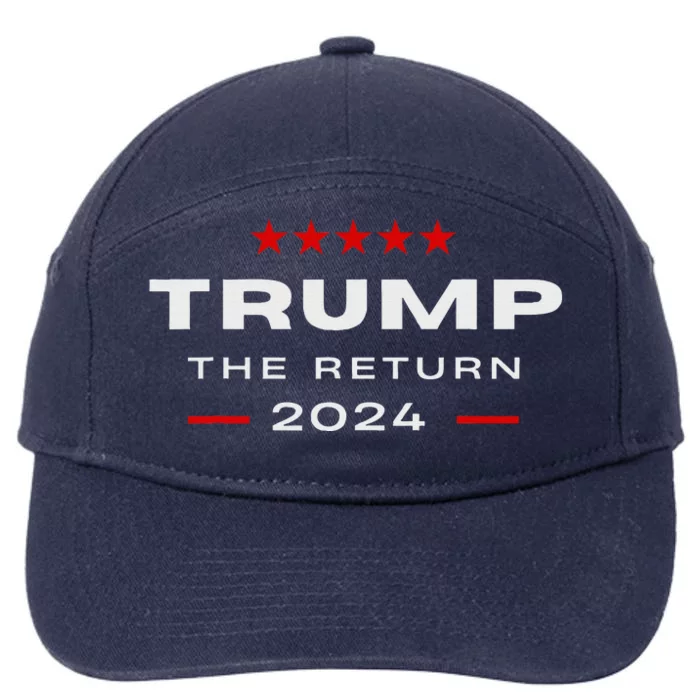 Trump The Return Trump Is Back 2024 Trump The Return 7-Panel Snapback Hat