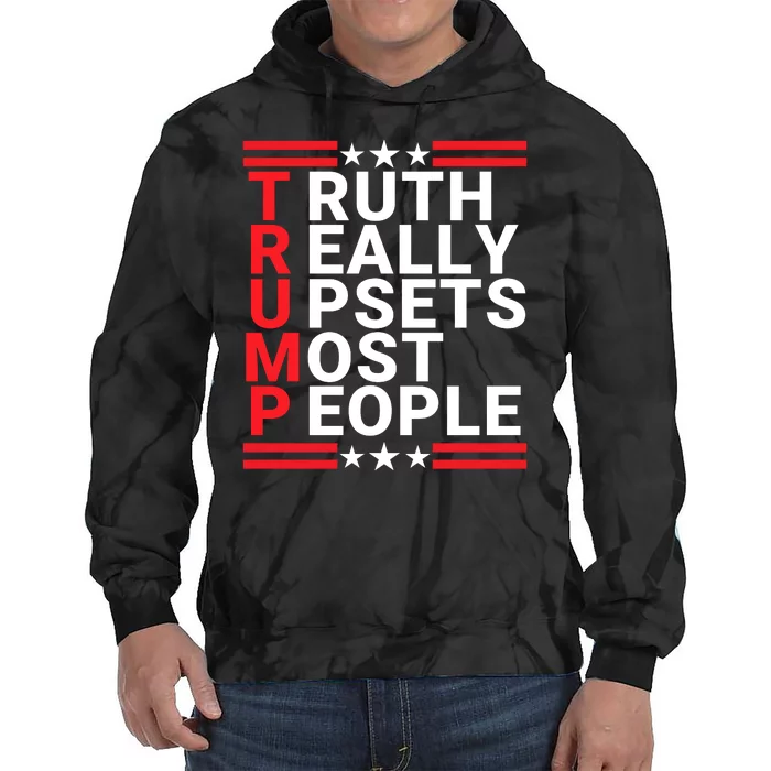 Trump Truth Really Upsets Most People Donald Trump 2024 American Patriotic Merch Tie Dye Hoodie