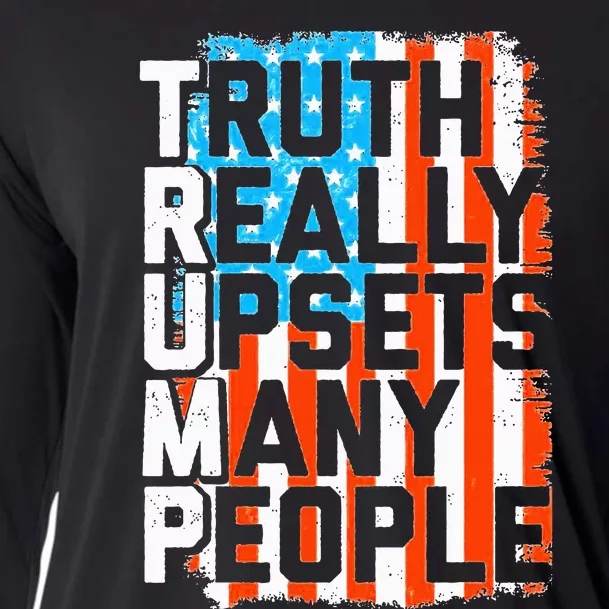 Trump Truth Really Upsets Many People US Flag Funny Cooling Performance Long Sleeve Crew