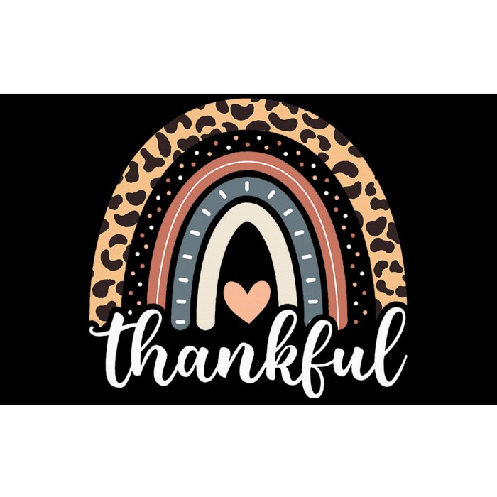 Thankful Thanksgiving Rainbow Leopard Bumper Sticker