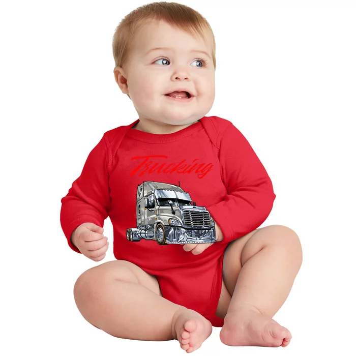 Trucking Baby Long Sleeve Bodysuit