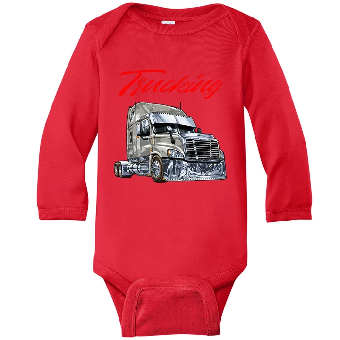 Trucking Baby Long Sleeve Bodysuit