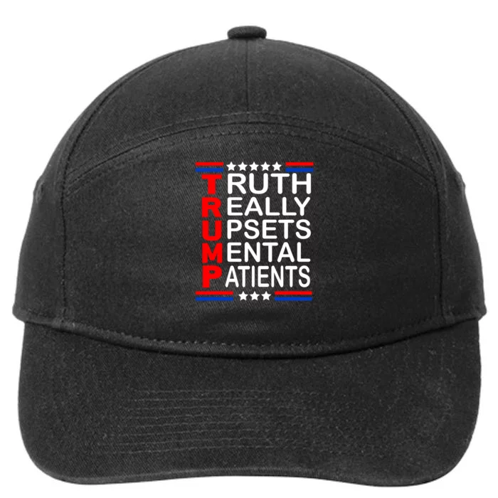 Trump Truth Really Upsets Mental Patients 7-Panel Snapback Hat