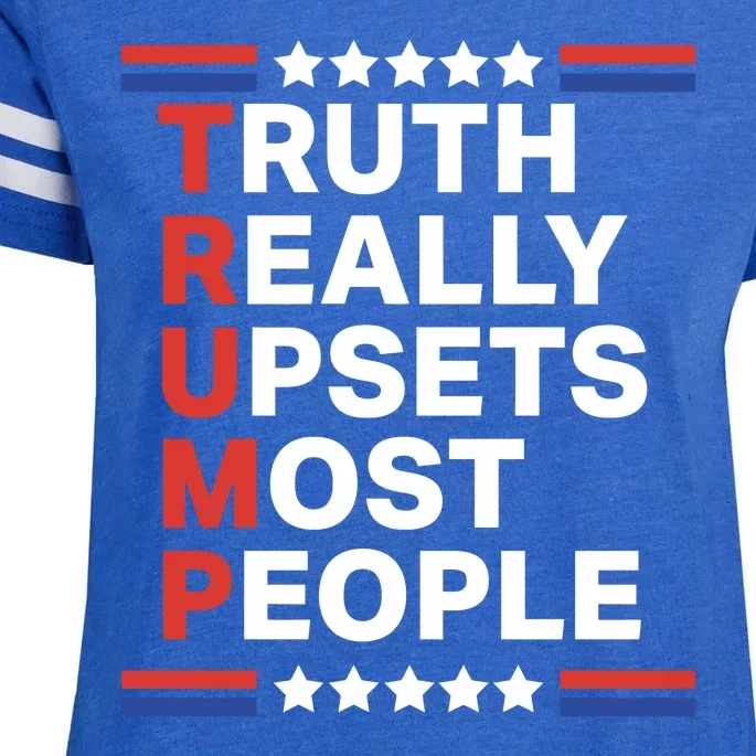 Trump Truth Really Upsets Most People Enza Ladies Jersey Football T-Shirt