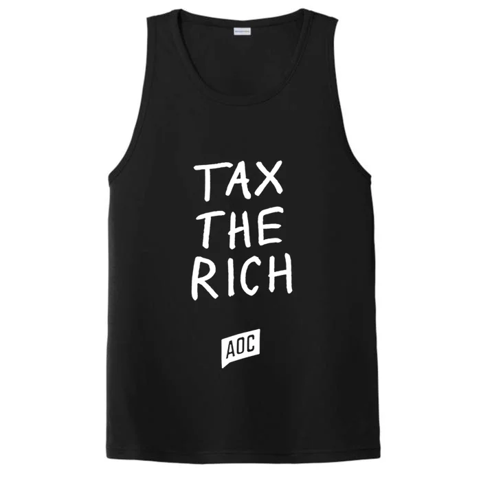 Tax The Rich AOC Performance Tank