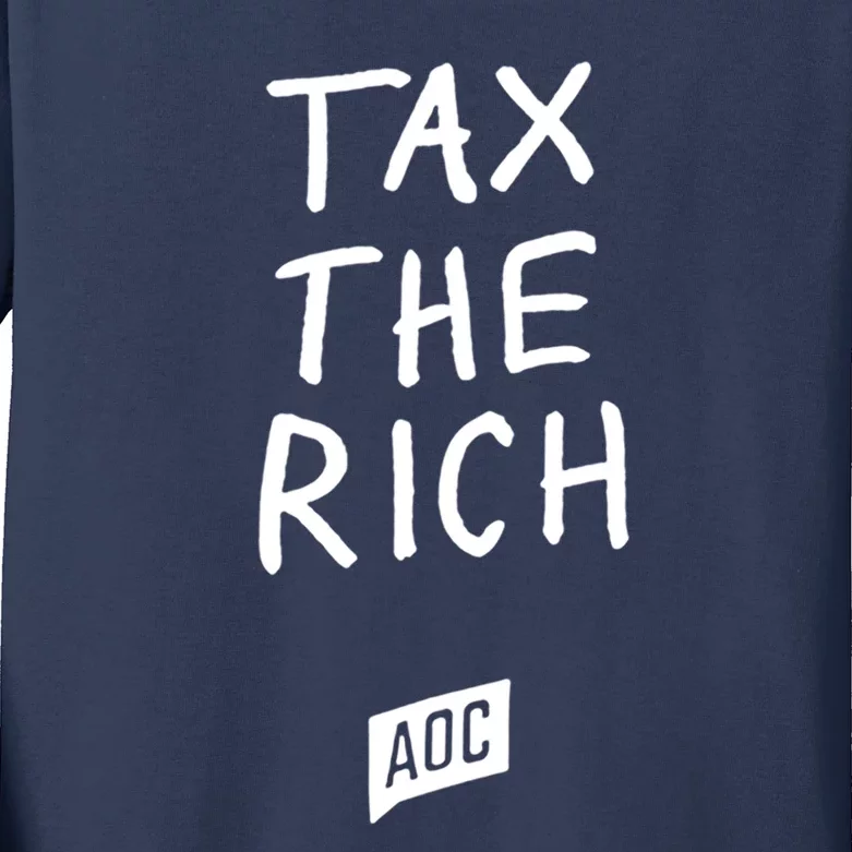 Tax The Rich AOC Kids Long Sleeve Shirt