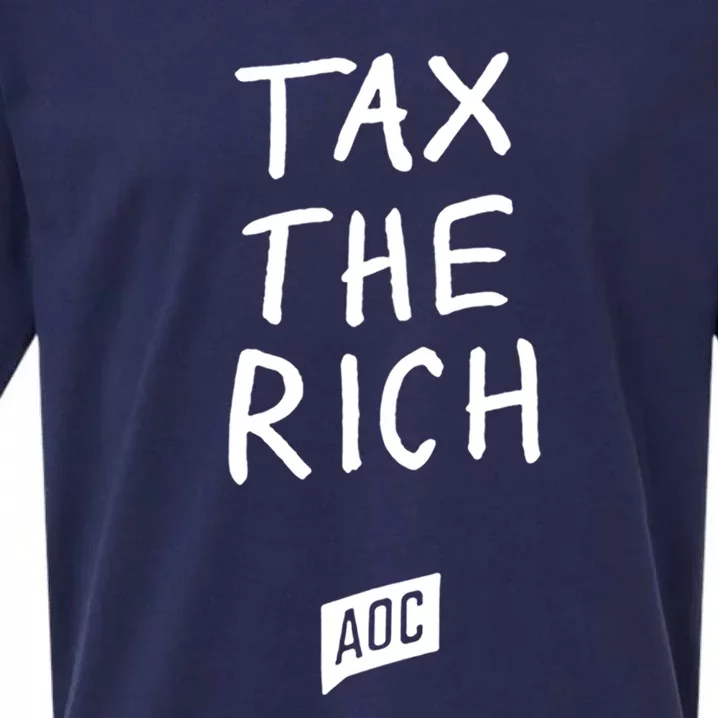 Tax The Rich AOC Sueded Cloud Jersey T-Shirt