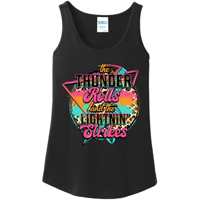 The Thunder Rolls And The Lightnin Beats Flash Ladies Essential Tank