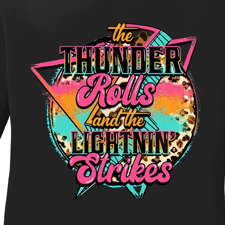 The Thunder Rolls And The Lightnin Beats Flash Ladies Long Sleeve Shirt