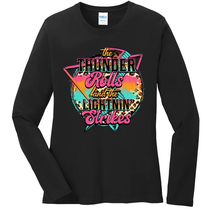 The Thunder Rolls And The Lightnin Beats Flash Ladies Long Sleeve Shirt