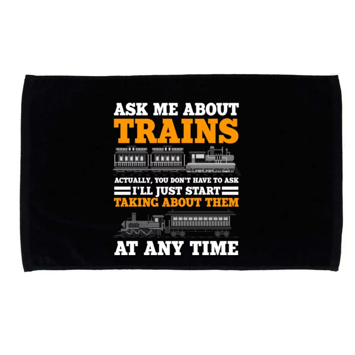 Train Traintracks Rail System Railroads Track Railcar Gift Microfiber Hand Towel