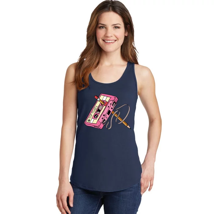 Top Tunes Retro 80s Back To School Ladies Essential Tank