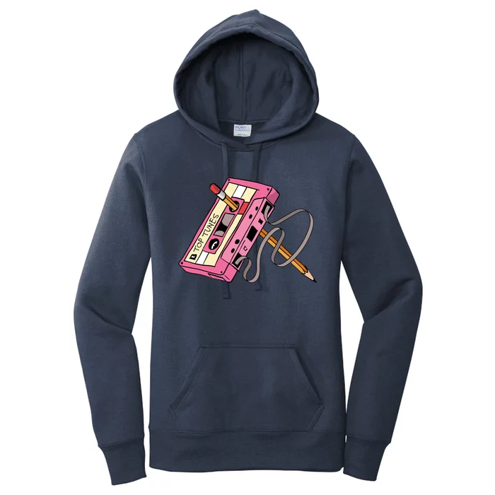 Top Tunes Retro 80s Back To School Women's Pullover Hoodie