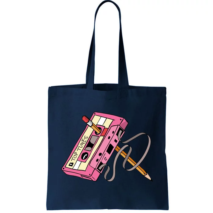 Top Tunes Retro 80s Back To School Tote Bag