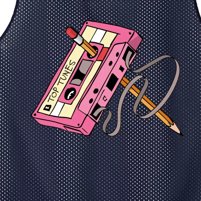 Top Tunes Retro 80s Back To School Mesh Reversible Basketball Jersey Tank